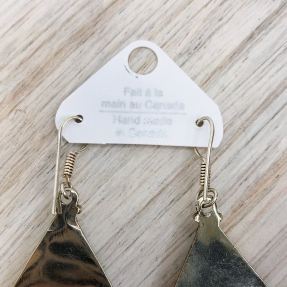 Hand Made Teal/Turquoise Tear Drop Earrings - Picture 5 of 5